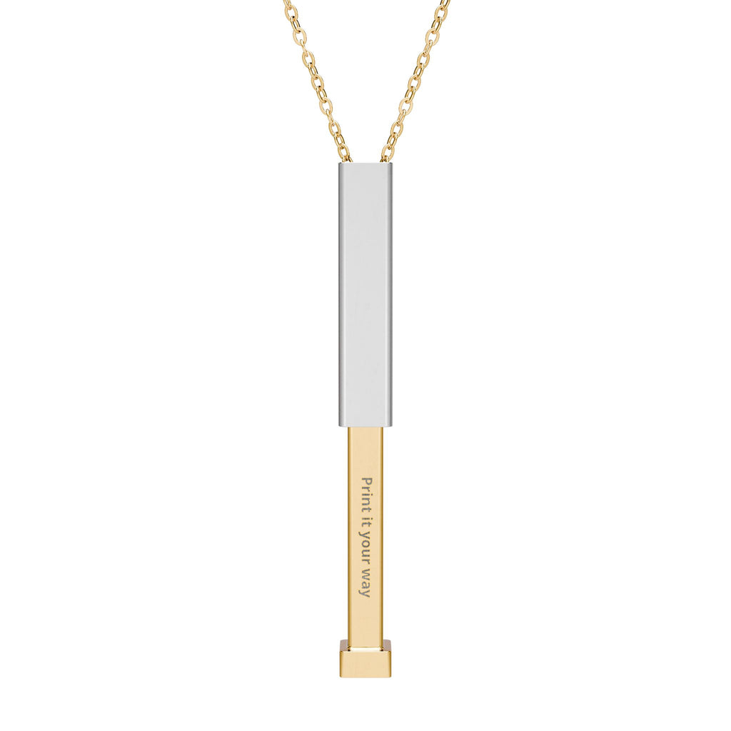 Customize your own hidden engravable secret message sliding bar necklace — check description for instructions