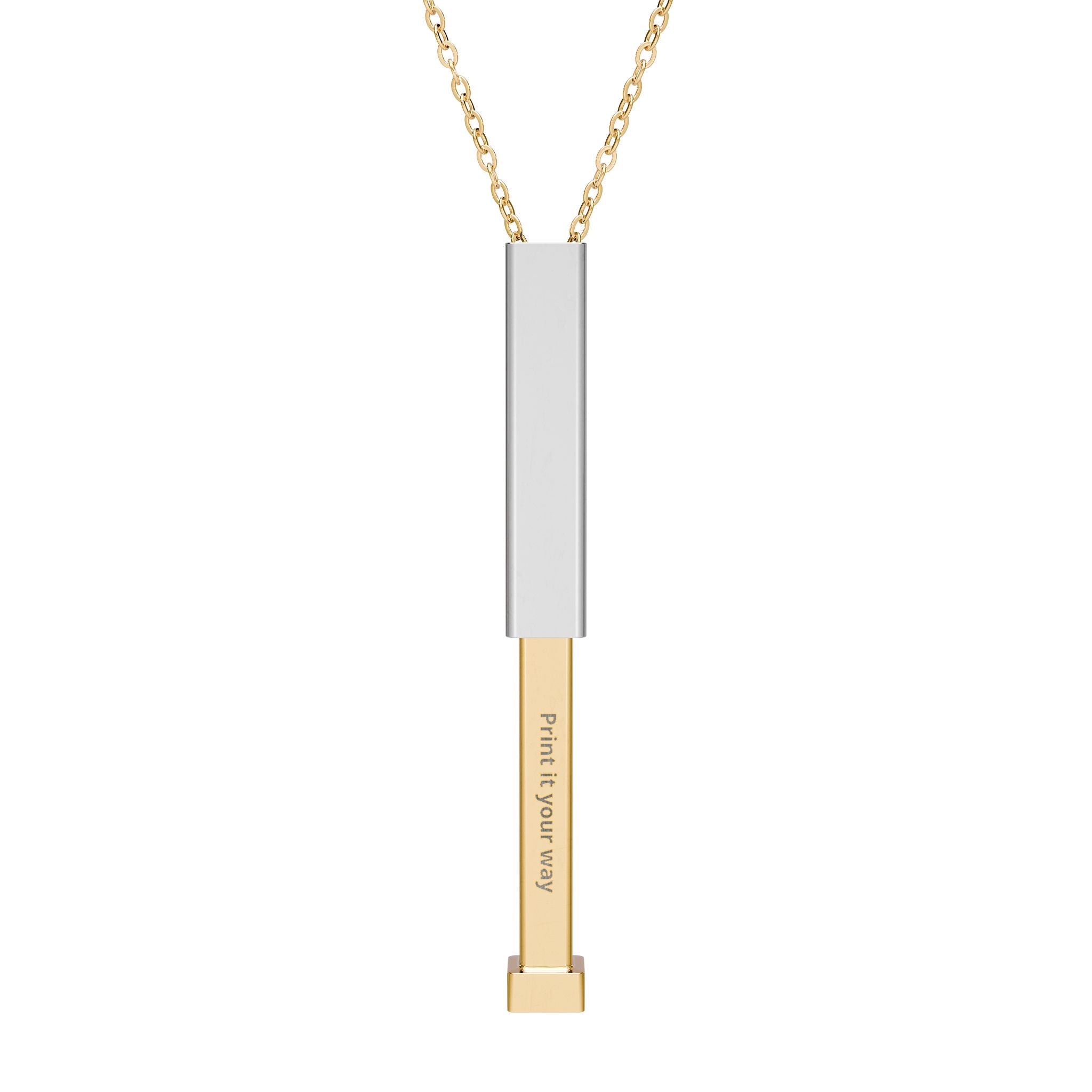 Customize your own hidden engravable secret message sliding bar necklace — check description for instructions