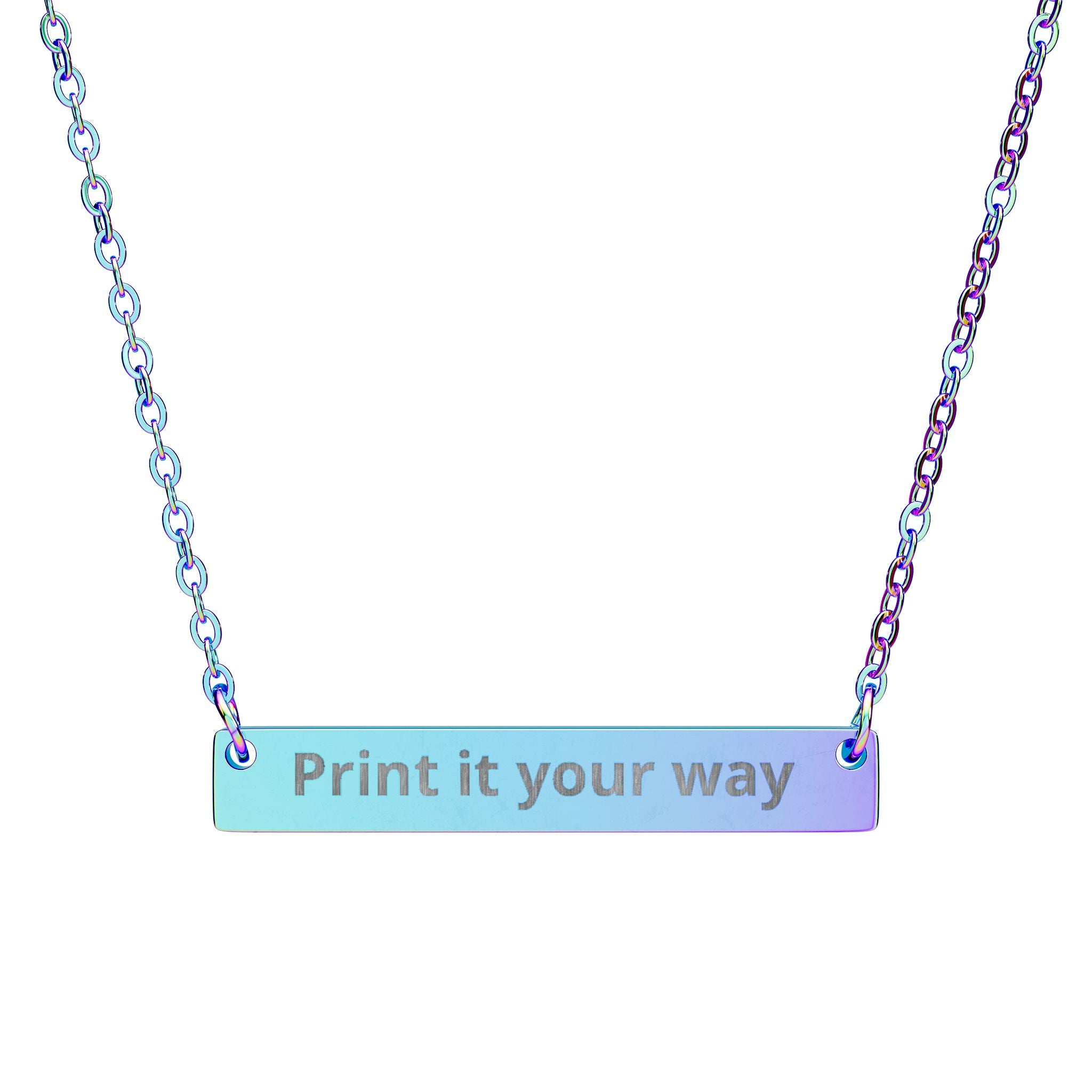 Customize your own engravable horizontal bar necklace — check description for instructions