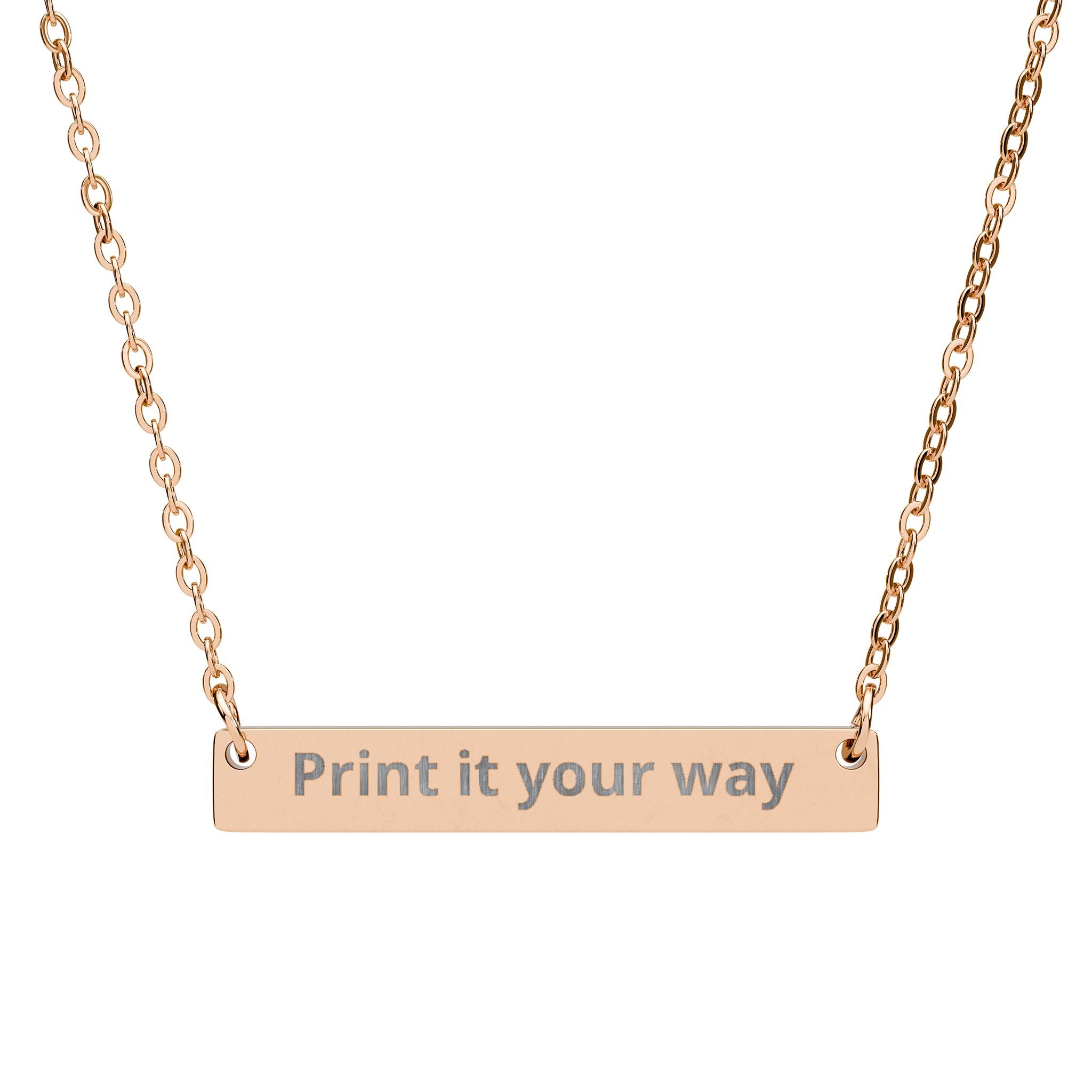 Customize your own engravable horizontal bar necklace — check description for instructions