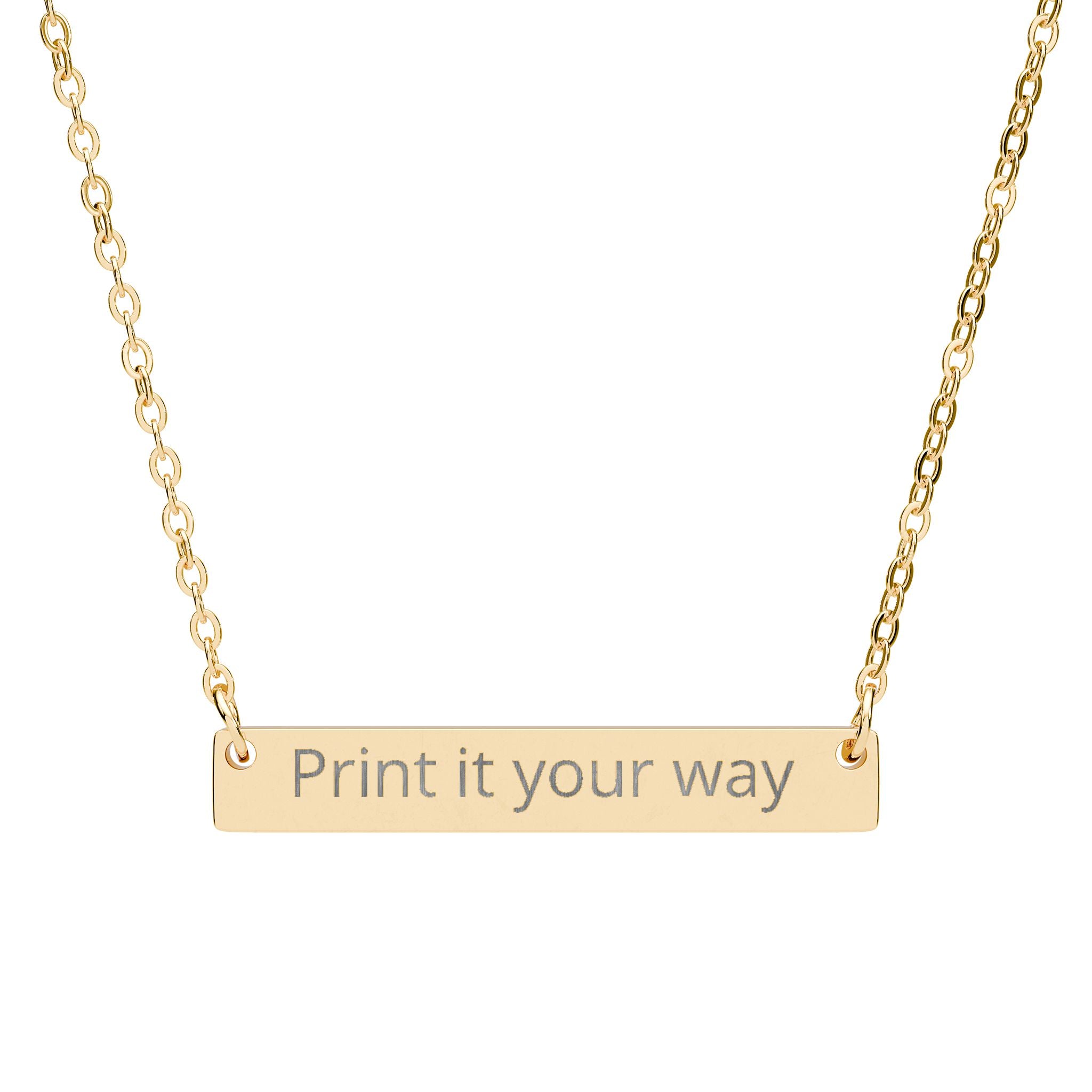 Customize your own engravable horizontal bar necklace — check description for instructions