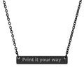 Customize your own engravable horizontal bar necklace — check description for instructions