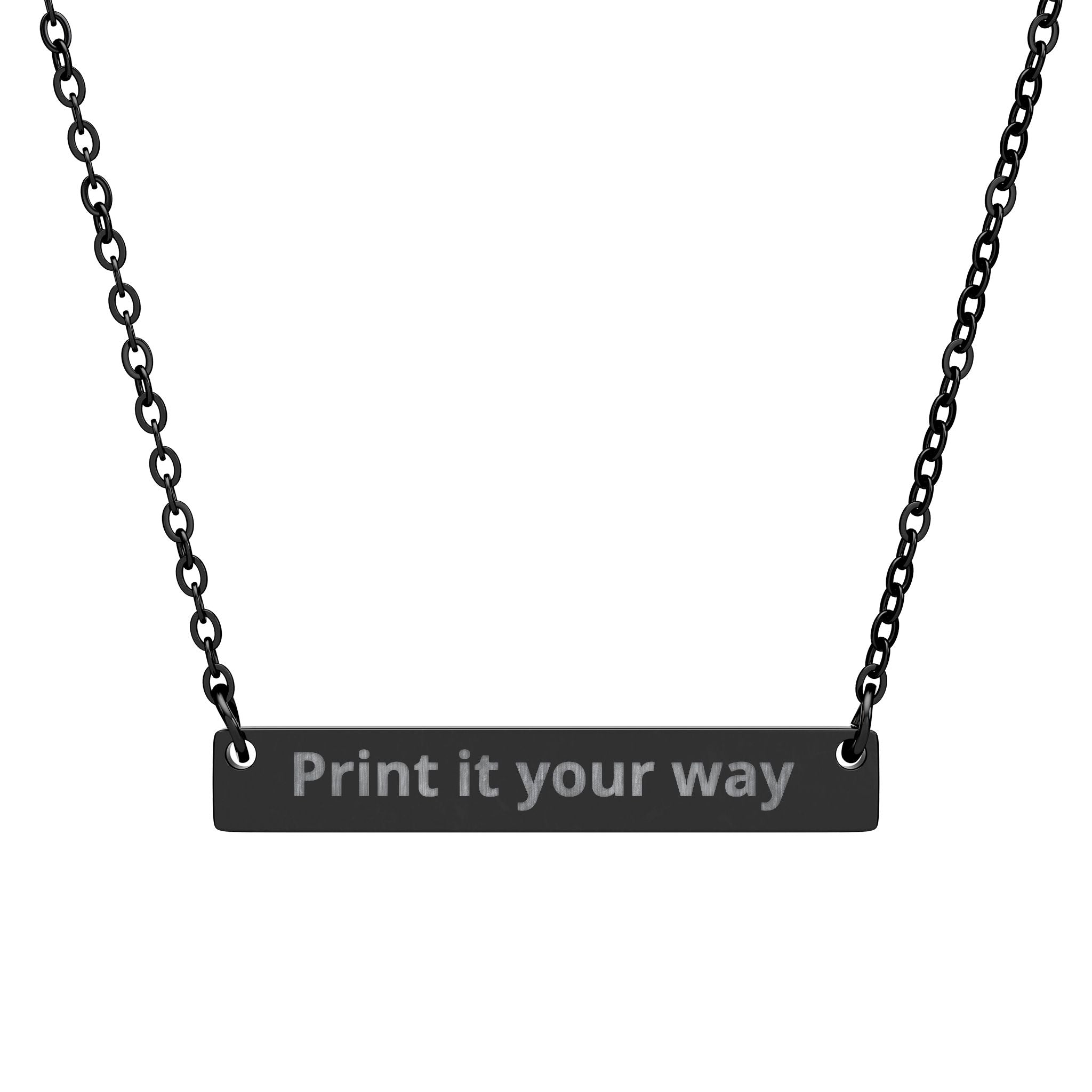 Customize your own engravable horizontal bar necklace — check description for instructions