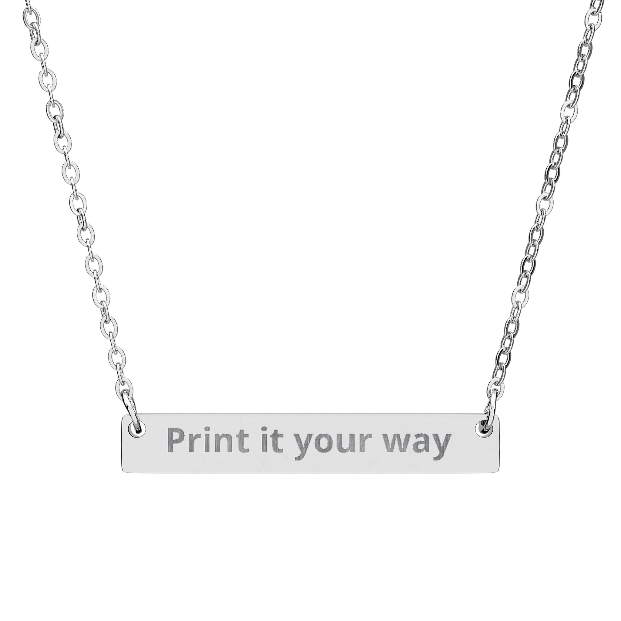 Customize your own engravable horizontal bar necklace — check description for instructions