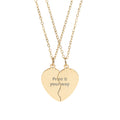 Customize your own engravable break apart heart necklace set — check description for instructions