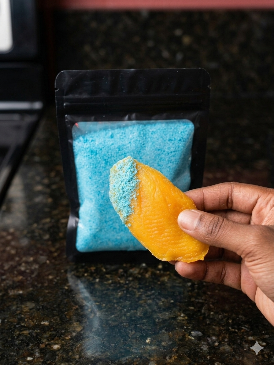 Michaelacandyzz sour blue raspberry mango dipper | real dried fruit, low calorie, and 6 big pieces